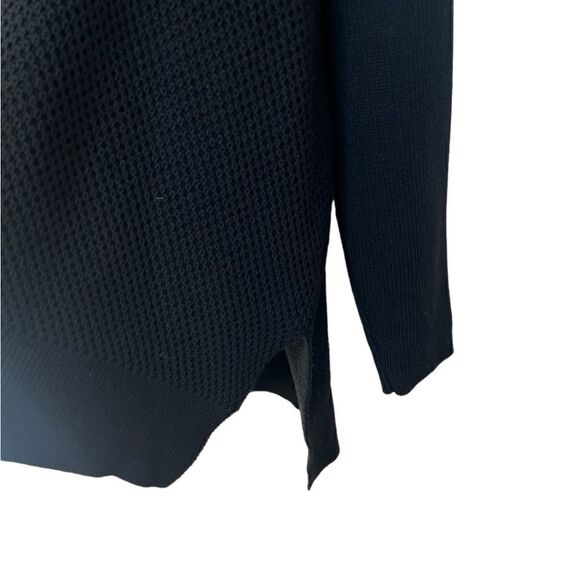 Natori Black Long Sleeve Cashmere Blend V-Neck Oversized Sweater Size Small - Picture 7 of 9